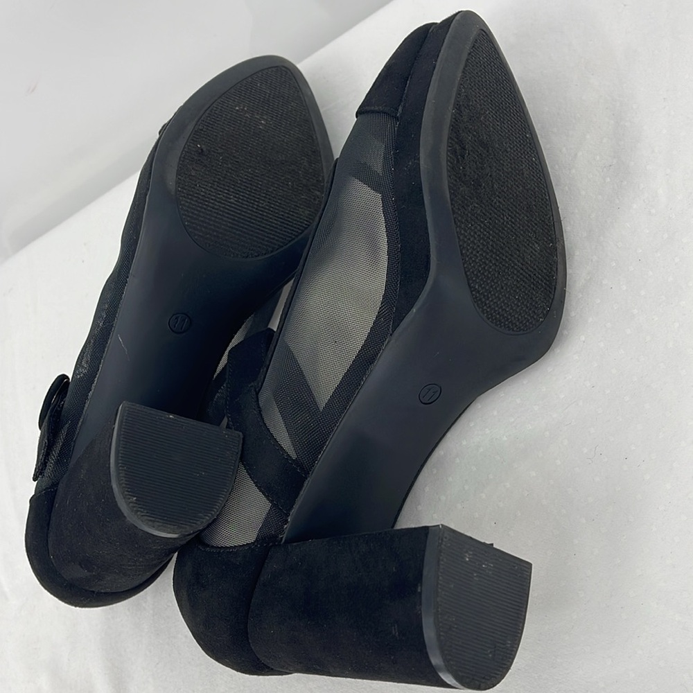 Comfort Est 1946, Chic Black Mary Jane Heels SIZE 11 , MESH SIDES - Picture 8 of 10